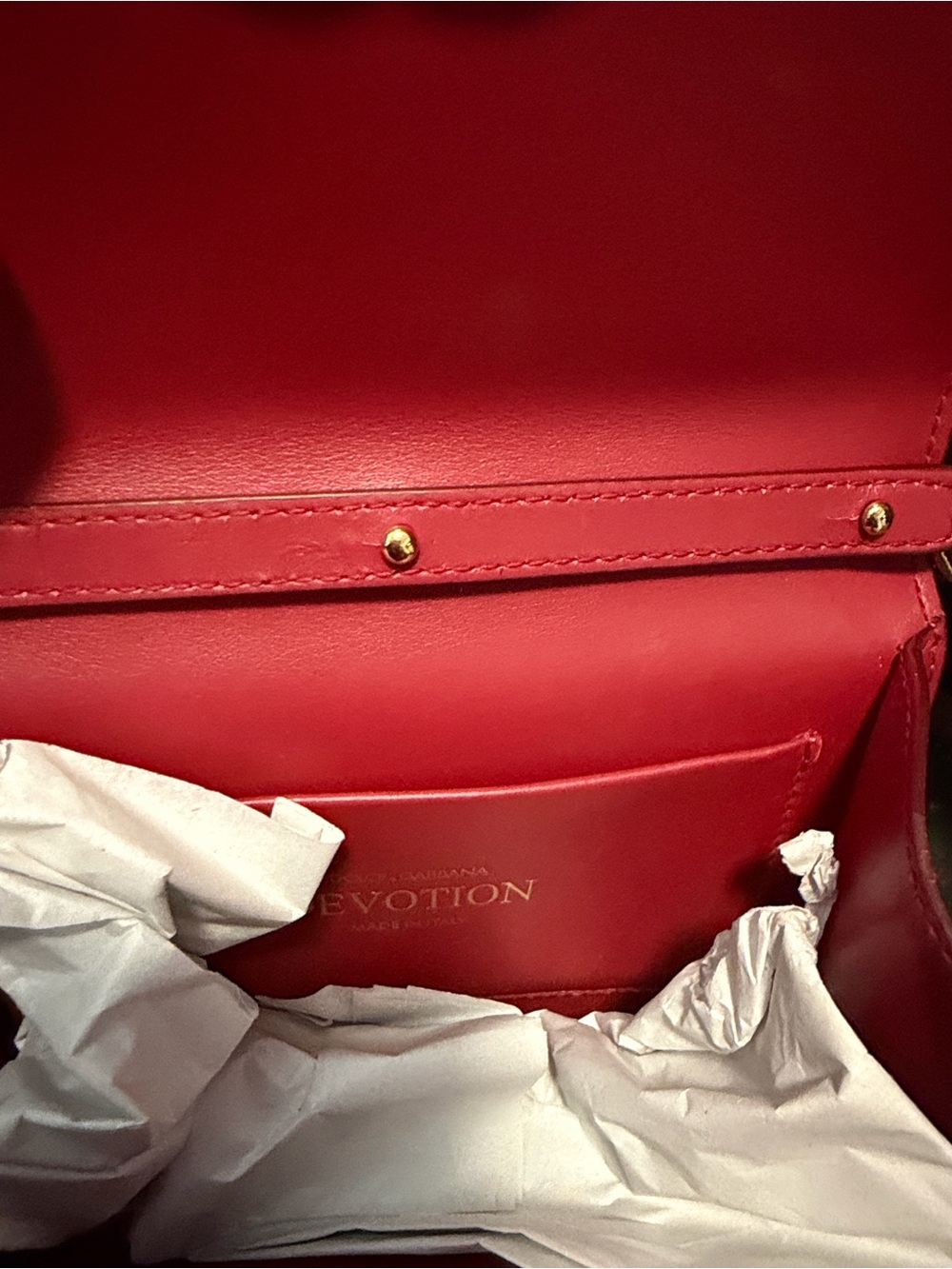 Dolce & Gabbana Devotion Small Top Handle Bag – Red Leather - Picture 6 of 10